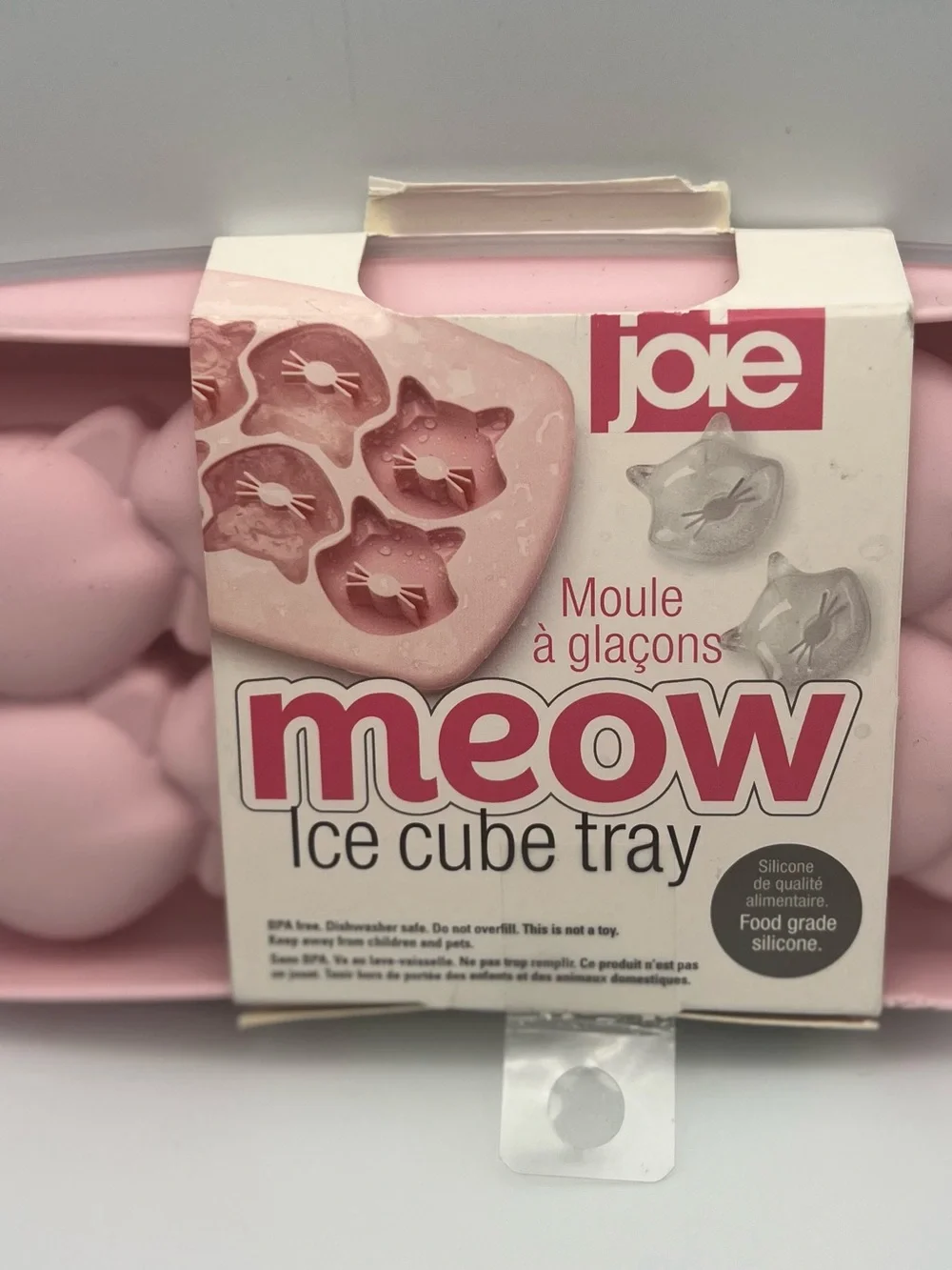 Joie Meow Cat Ice Cube Tray - Pink and White